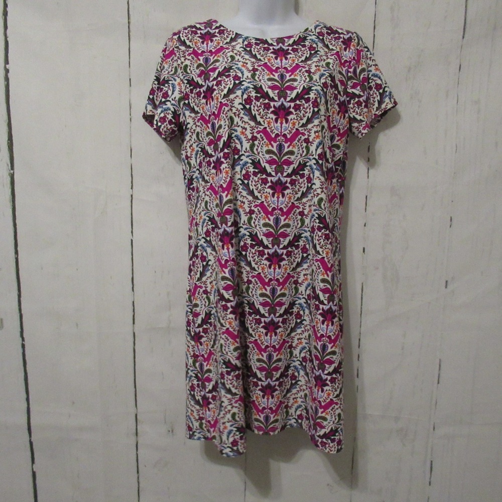 Jude‎ Connally Ella Dress S Floral Bunny Print Shift Beach Resort Preppy T Shirt